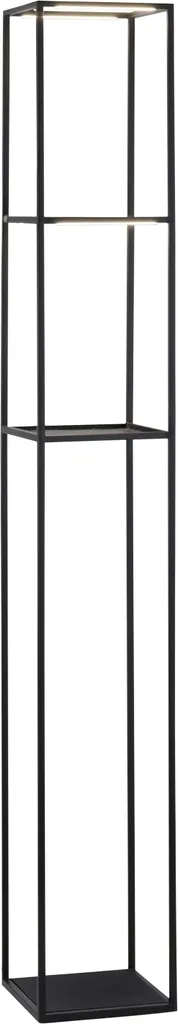 Lampadaire LED noir en fer et plastique H 140 cm à 4 flammes dimmable