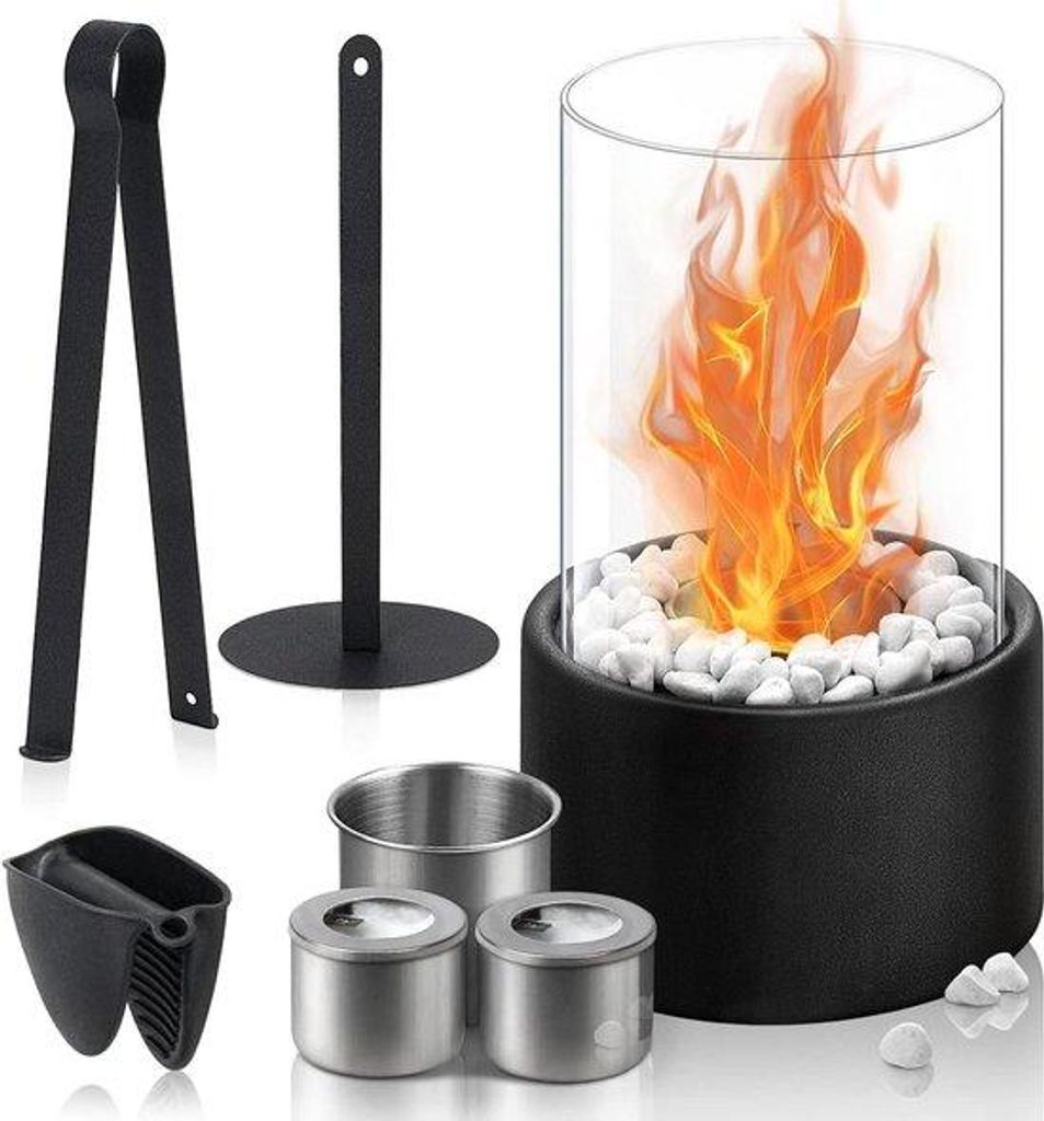 -Ethanol-Kamin-Heizkiste mit integrierter Tischfläche, für Binnen- und Außenbereiche geeignet, mit elektrischem Wärme-Outdoor-Konzept