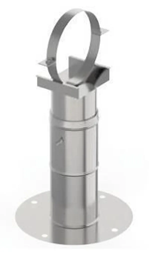 Support mural télescopique Ø 115 mm pour déport de conduit 40-75 cm