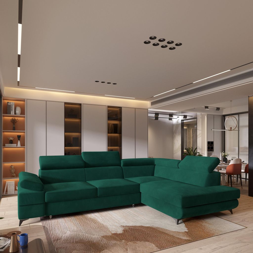 Masseno Ecksofa FAVIEN R-S mit Schlaffunktion L-Form, Sofa Produktbild 