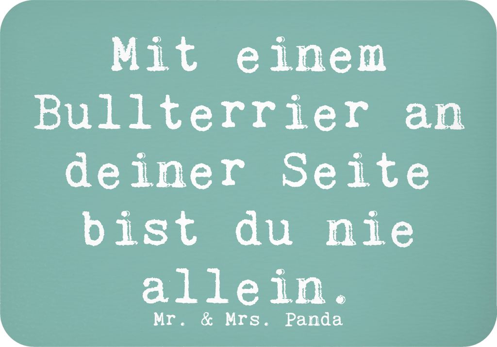 Mr. & Mrs. Panda magnet Spruch Bullterrier Begleiter - Meeresbrise - Geschenk, Hunderassen, bedingungslose Liebe, Hund, holzmagnet, haftmagnet, Not...