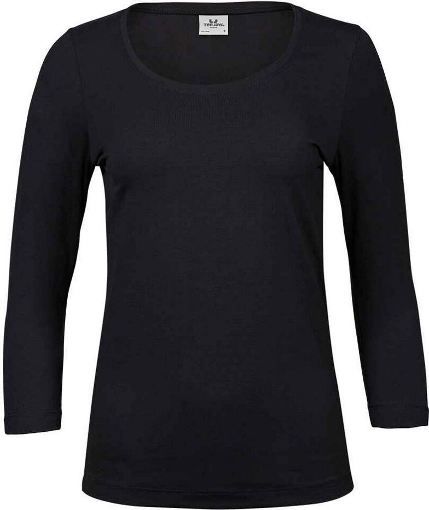 Tee Jays - T-Shirt für Damen 3/4 Ärmel PC5238 (M) (Schwarz)