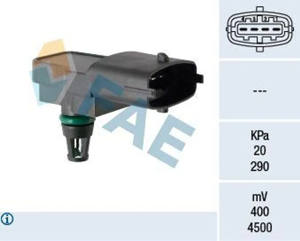 Capteur Pression Admission FAE 15181 pour Fiat Doblo Volvo Ford 77366837