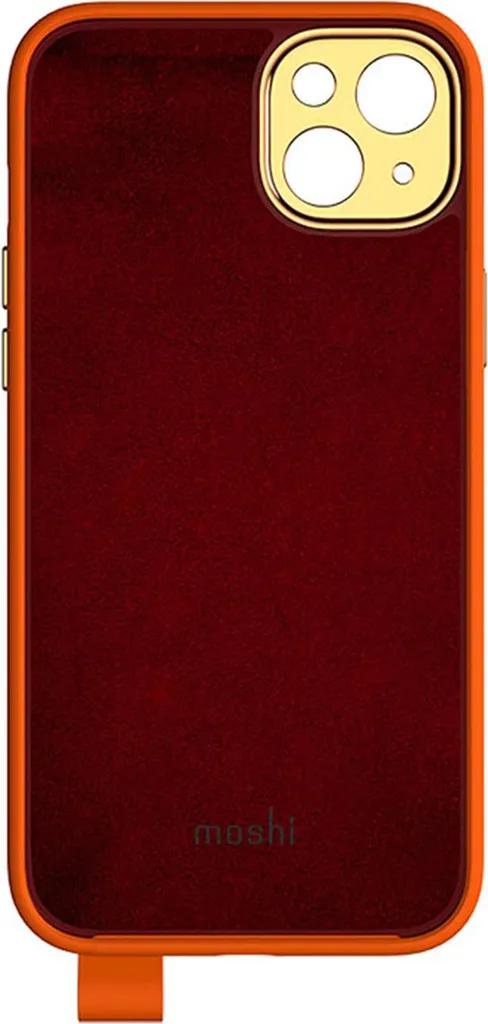 Moshi Coque iPhone 14 Altra avec Strap MagSafe Orange - Étui de Luxe