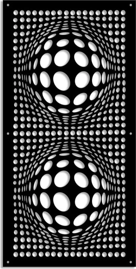Pannello Traforato BALLS PVC Nero 50x150 | Parasole e Divisorio Design