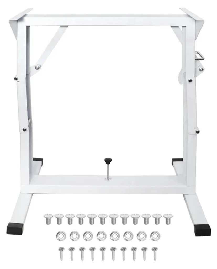 Pied de table blanc coulissant design robuste gain de place série L