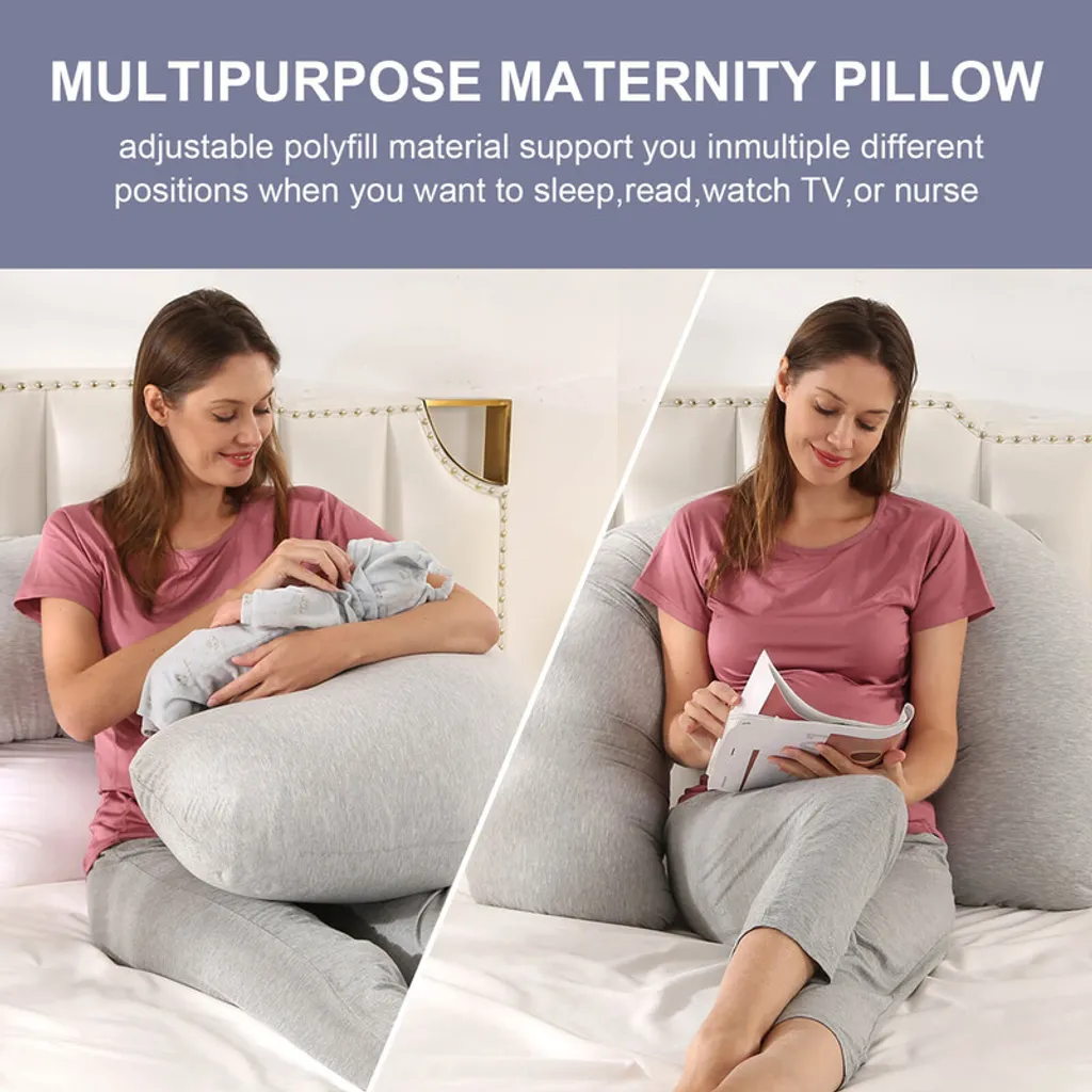 Coussin de maternité ergonomique 125 cm en J avec soutien cervical