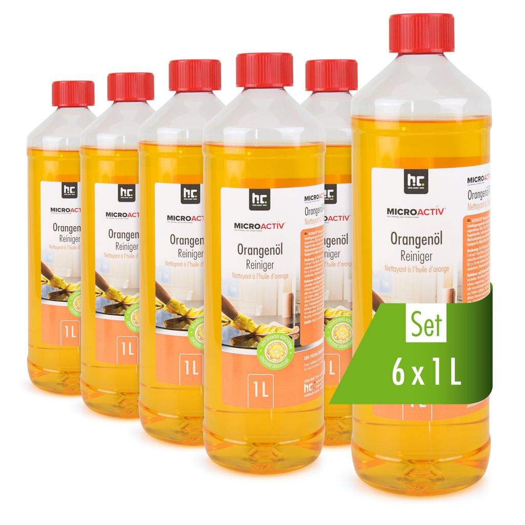 1 L Microactiv Orangenöl Reiniger Konzentrat - Reinigungsmittel stark gegen Fettablagerungen