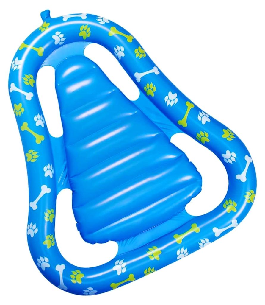 Aufblasbares Schwimmbett für Haustiere - Hund Wasser Luftmatratze aus dickem PVC für kleine und große Hunde