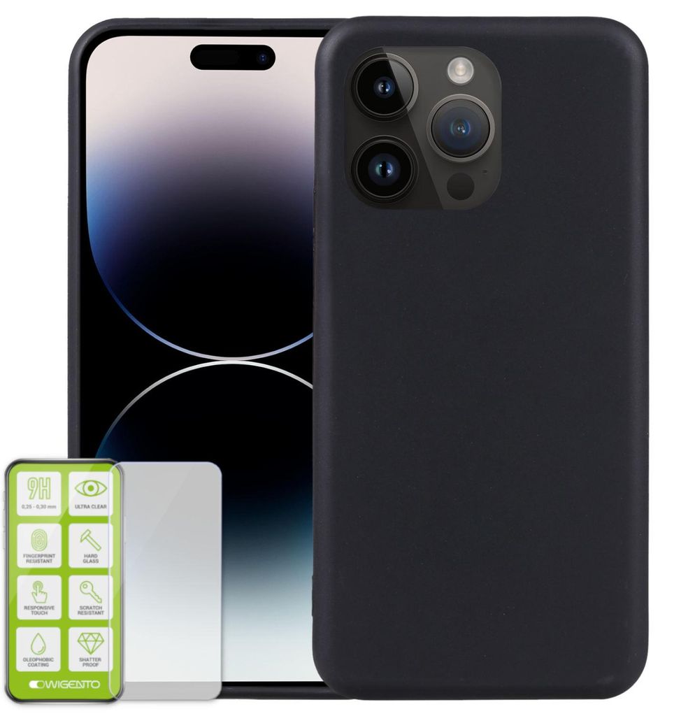 Per Apple iPhone 15 Pro Custodia in silicone TPU nero 0,26 Immagine del prodotto 
