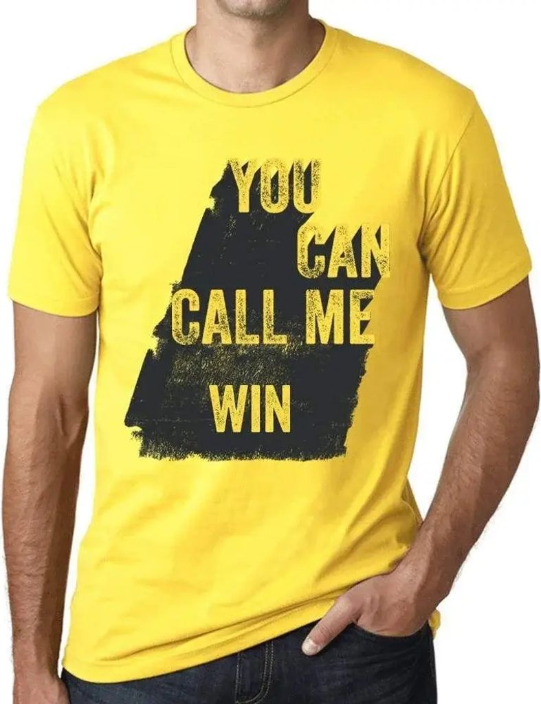 Herren Grafik T-Shirt Sie können mich Sieg nennen – You Can Call Me Win – Öko-Verantwortlich Vintage Jahrgang Kurzarm Lustige Druck Geburtstag