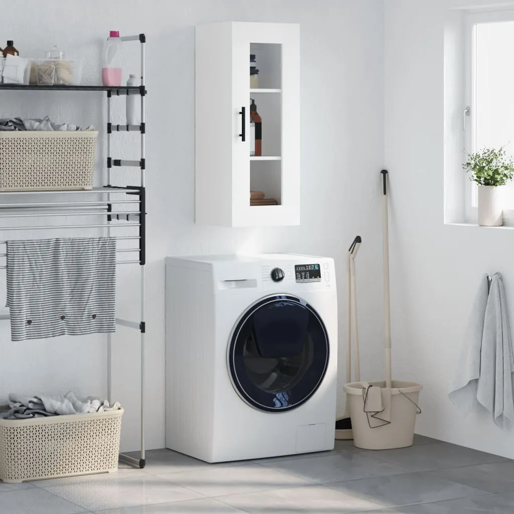 vidaXL Armadio a muro bianco 34,5x34x90 cm