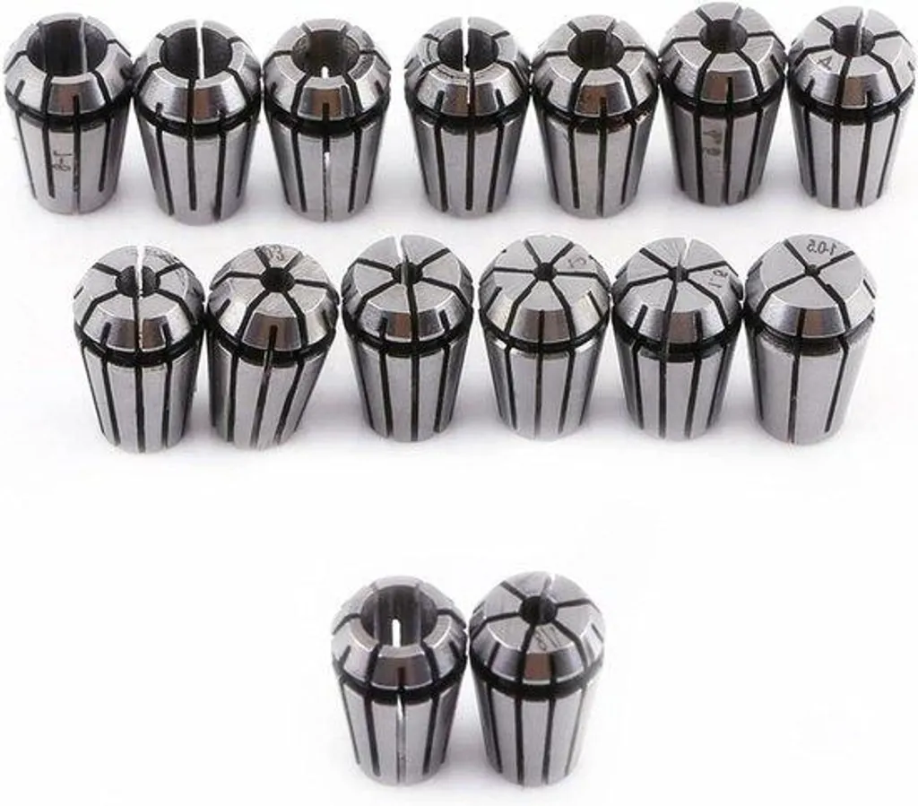 Accessoire CNC ER11 Kit de 15 Mandrins pour Travaux de Gravure Tour