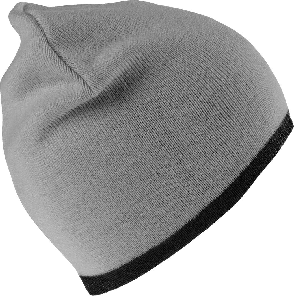 Result Winter Essentials - Mütze wendbar für Herren/Damen Uni RW9981 (Einheitsgröße) (Grau/Schwarz)