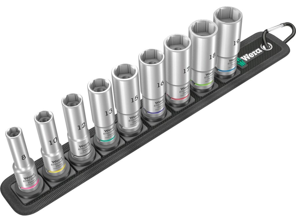 Wera 05004545001, Sada zdířek, 3/8", Metrický, 9 Obrázek produktu 