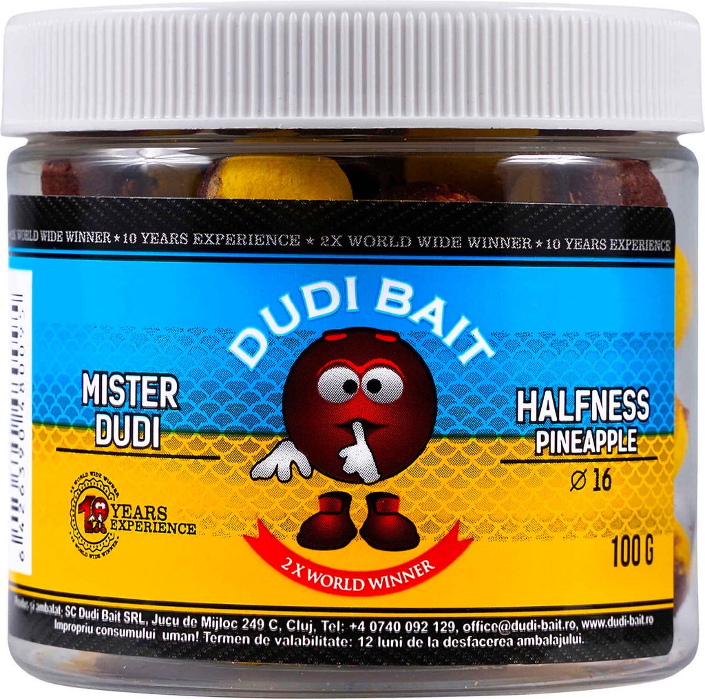 Dudi Bait Mister Red Super Hot Hook Balls Pineapple 14mm Obrázok produktu 