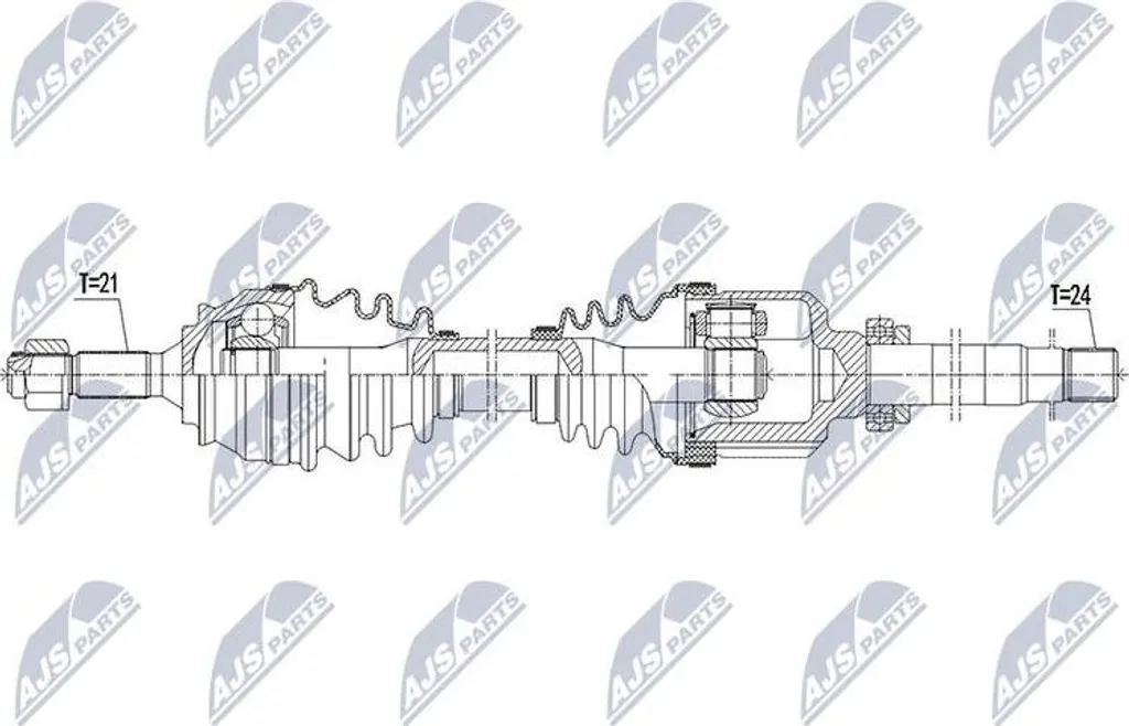 Arbre de transmission robuste OE 1612690280 compatible DS3 et C3
