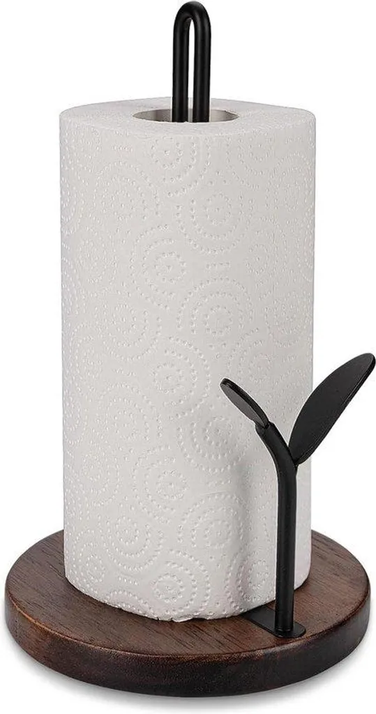 Porte-serviettes bois noir 23 cm - Fini les serviettes qui glissent au sol