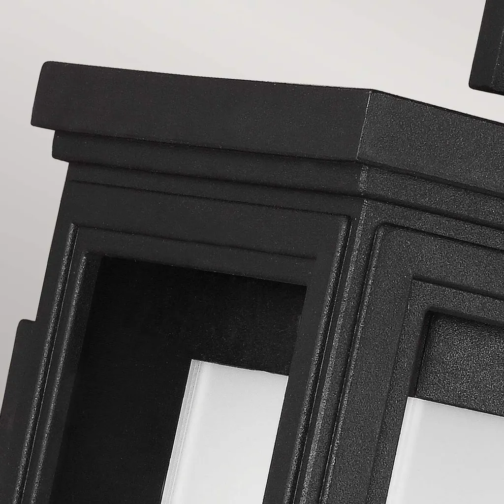 Applique Murale Extérieure Roscoe Feiss Noire Texturée Culot E27 60W