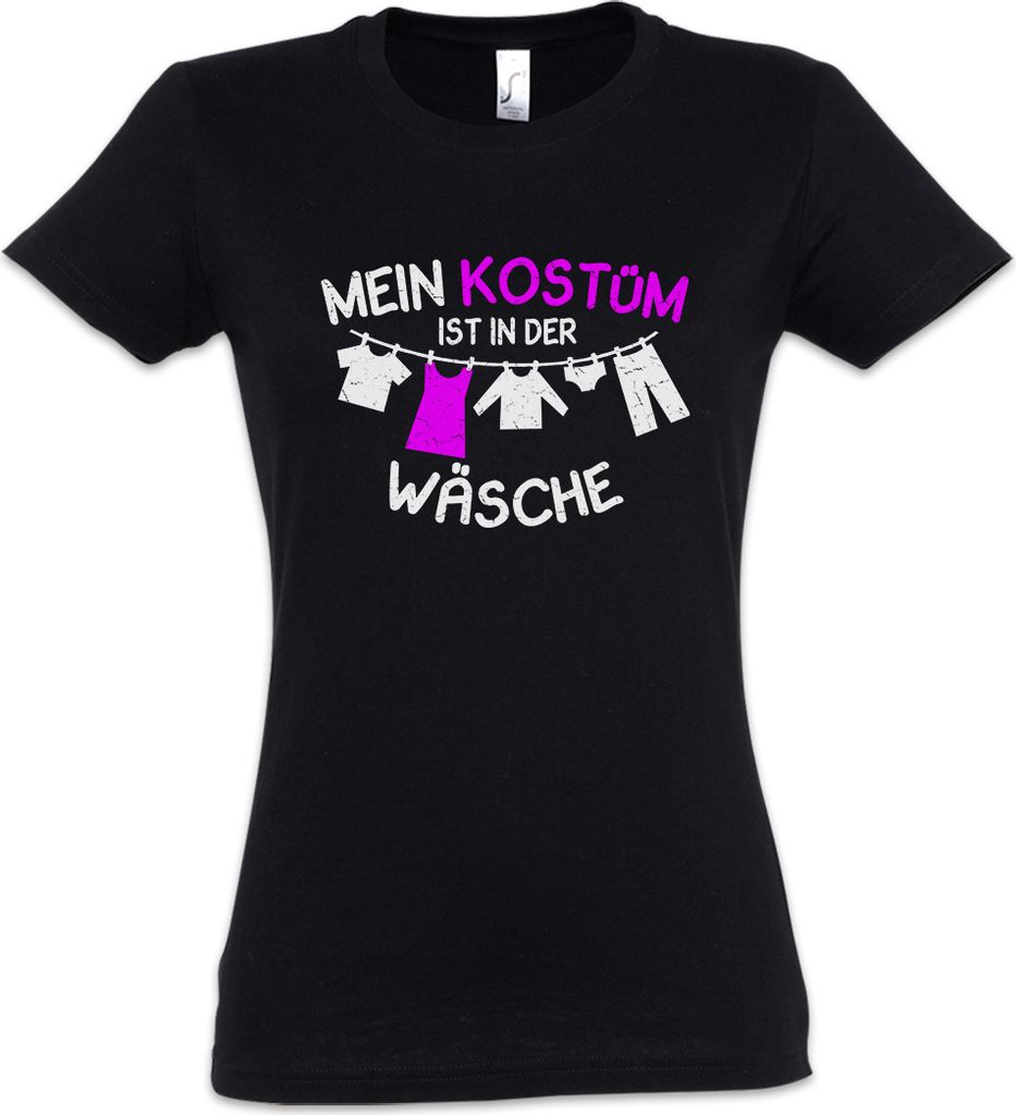 Urban Backwoods Mein Kostüm Ist In Der Wäsche, Damen T-Shirt, Farbe: Schwarz, Größe: S