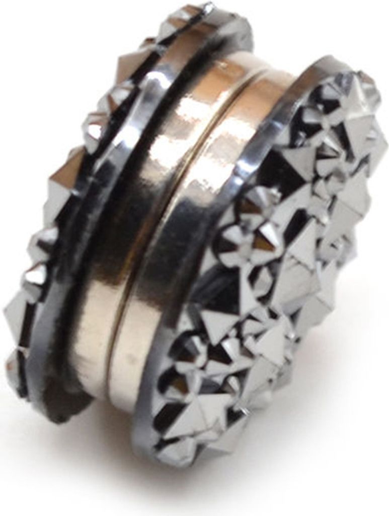 1 Paar runde Strass-Magnet-Brosche für Damen, Schal-Abaya-Moslem-Anstecknadel-Schwarz