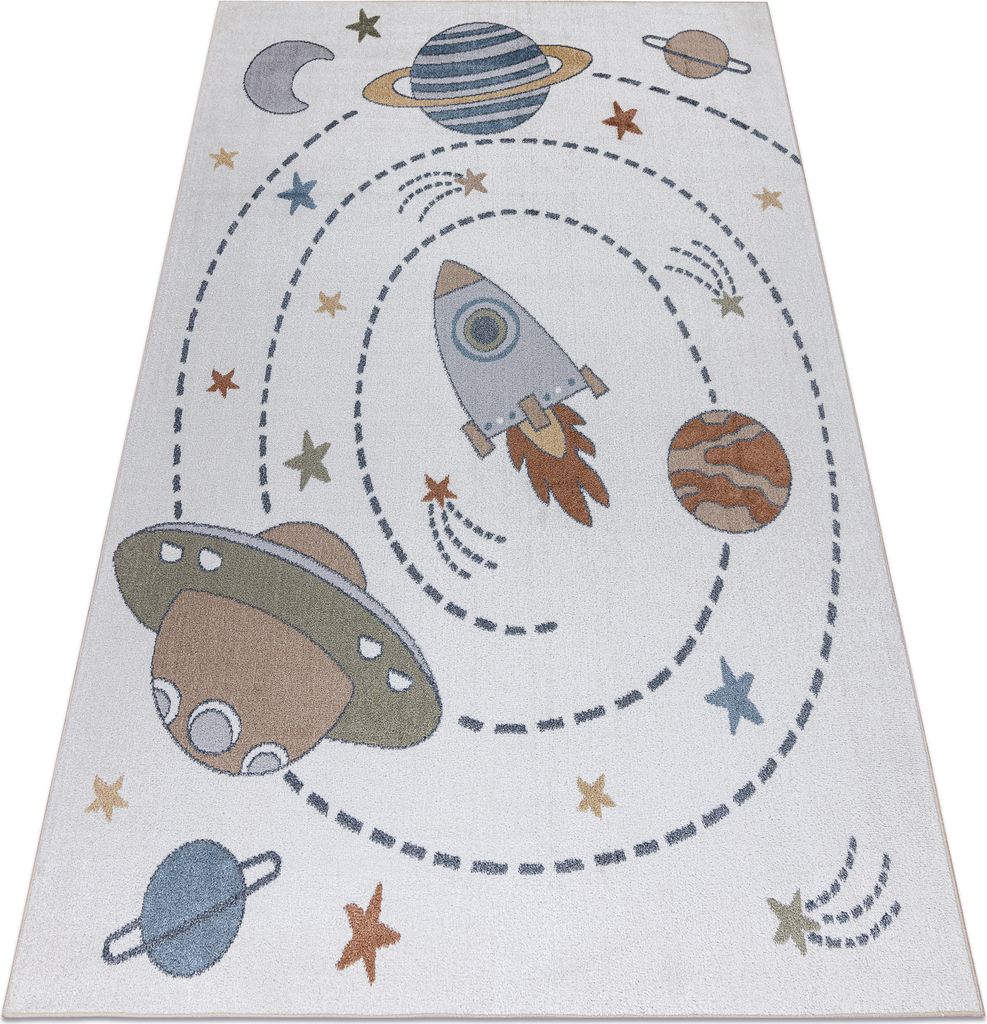 Teppich BONO 8288 Raum, Planeten creme / anthrazit Mehrfarben 160x220 cm