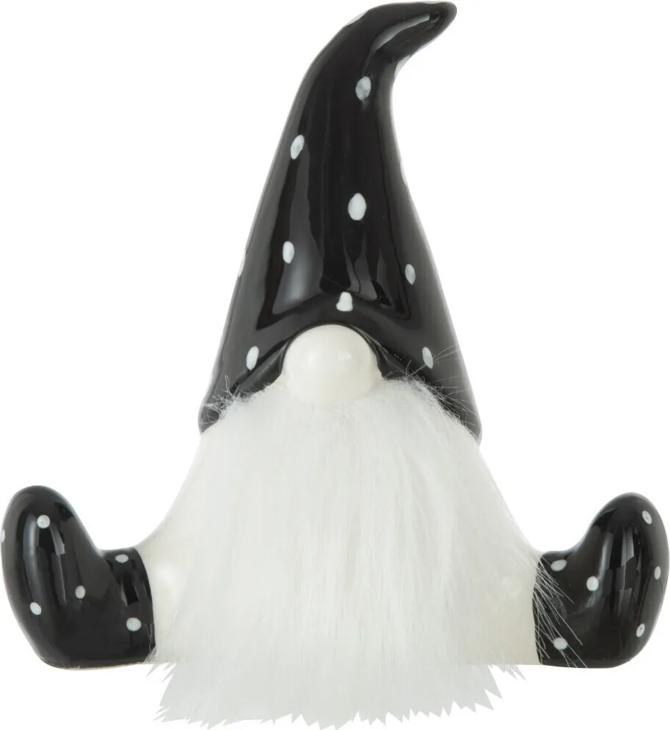Figurines de Noël J-Line en céramique pour décoration de table chic