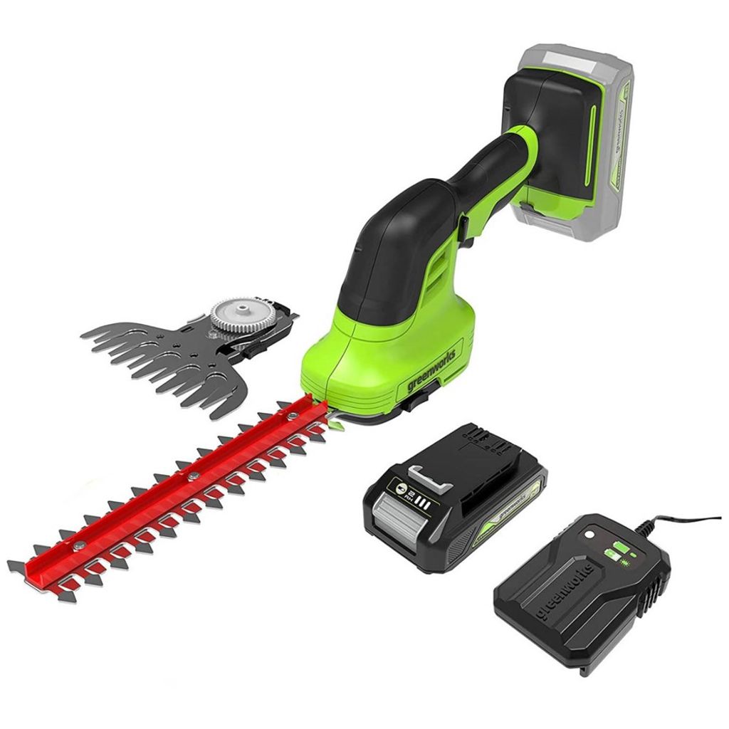 Nůžky na trávu a živý plot Greenworks 24V včetně baterie a Obrázek produktu 