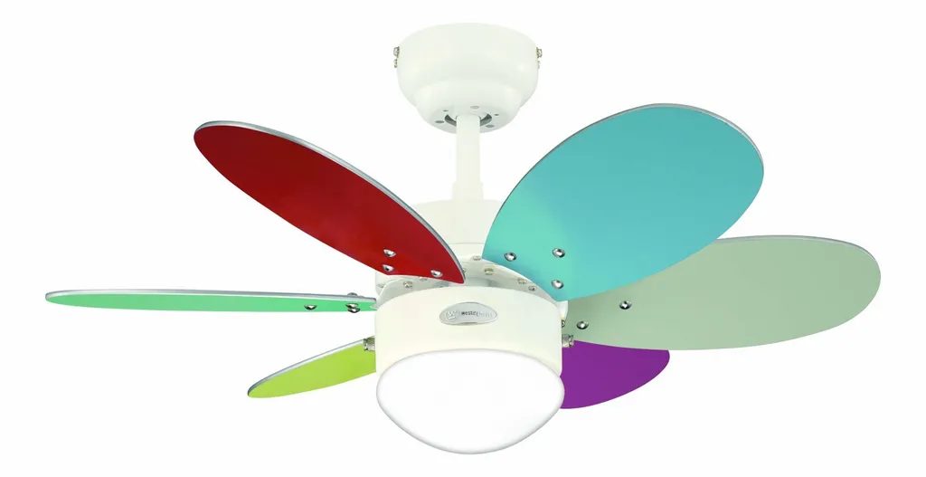 Westinghouse Turbo II Ventilateur de Plafond Multicolore 76 cm avec Lampe