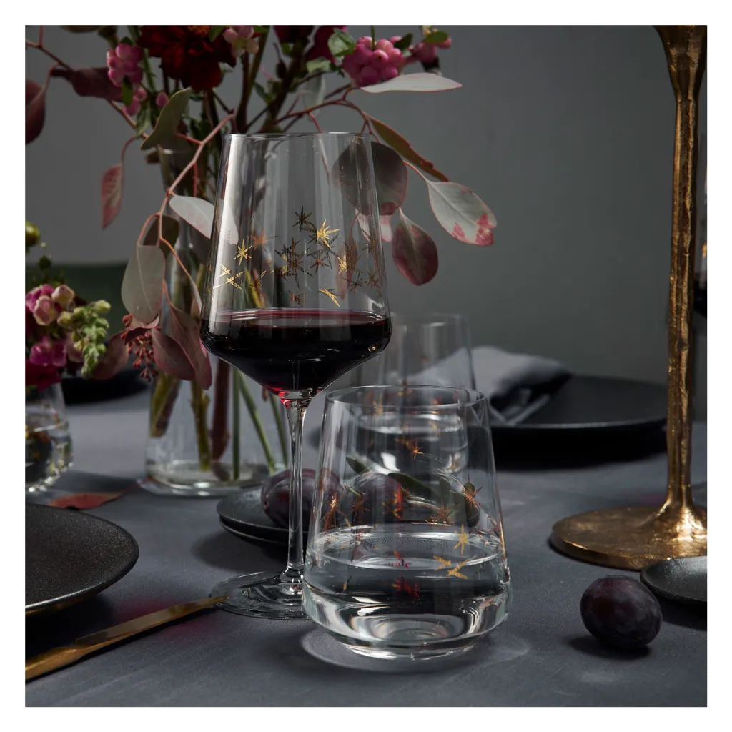 Ritzenhoff 6141013 Bicchiere da acqua 500 ml - Serie Celebration Deluxe Set No. 3-2 pezzi con oro vero - Made in Germany