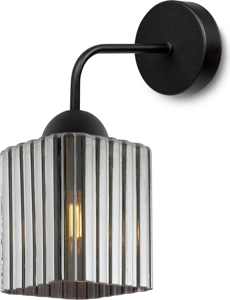 Applique design Riffle noire avec diffuseur cube graphite pour salon - 6