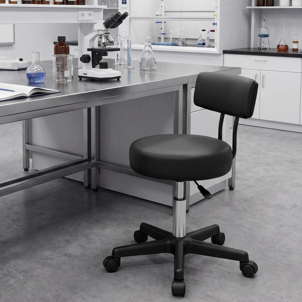 SONGMICS Rollhocker, höhenverstellbar, Hocker mit Produktbild 