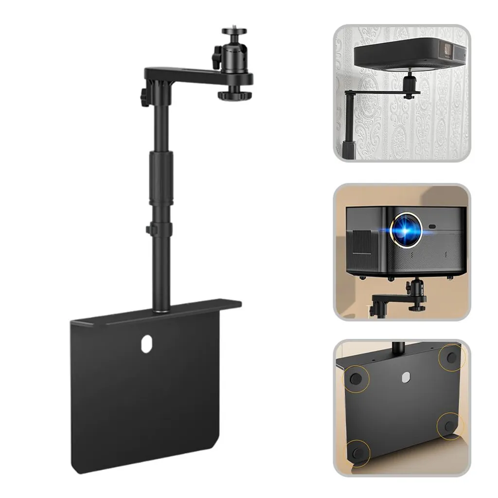 Support Projecteur Stable sans Perçage - Solution Gain de Place Table - 4