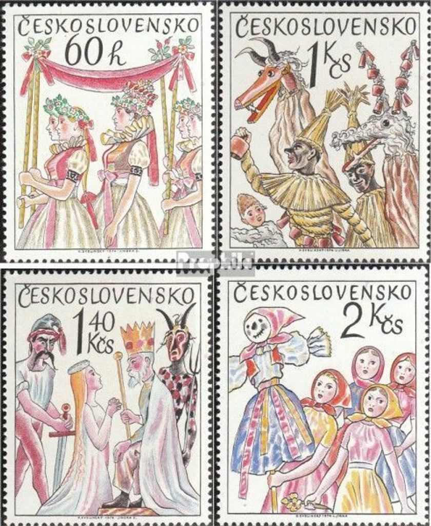 Briefmarken Tschechoslowakei 1975 Mi 2248-2251 (kompl.Ausg.) postfrisch Gemeinden