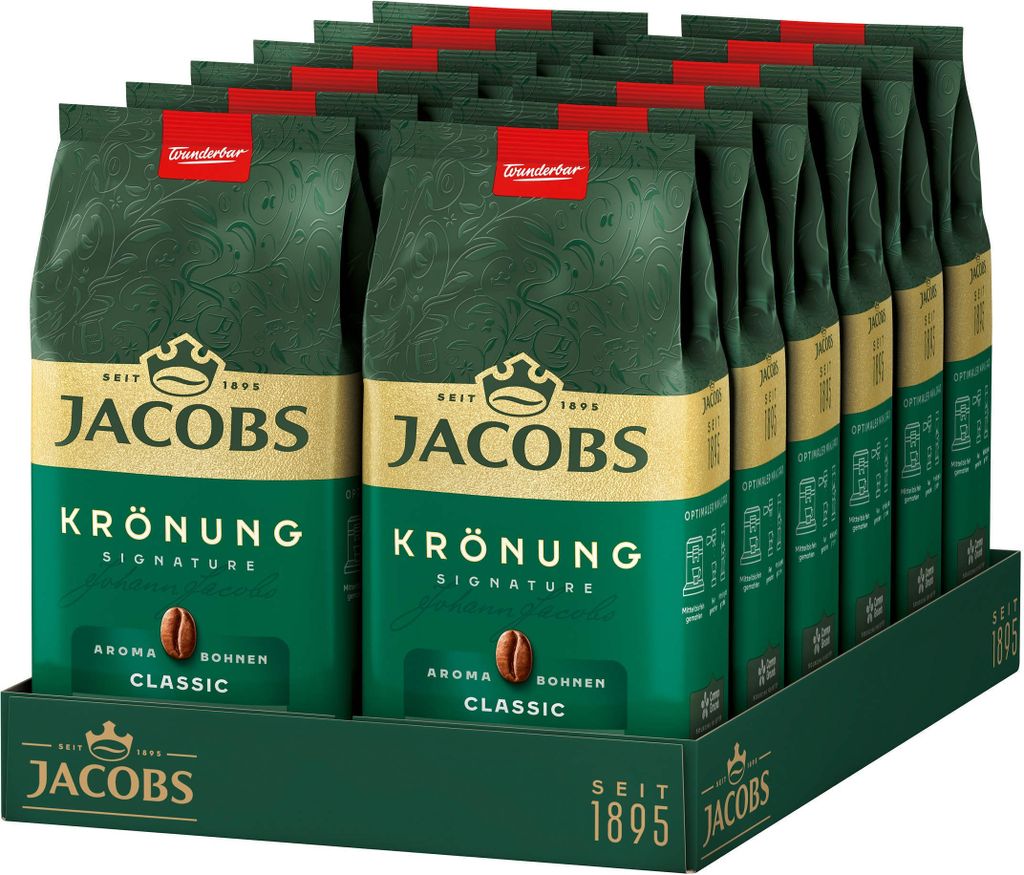 JACOBS Kaffeebohnen Krönung Aroma-Bohnen Classic 12 x 500g Produktbild 
