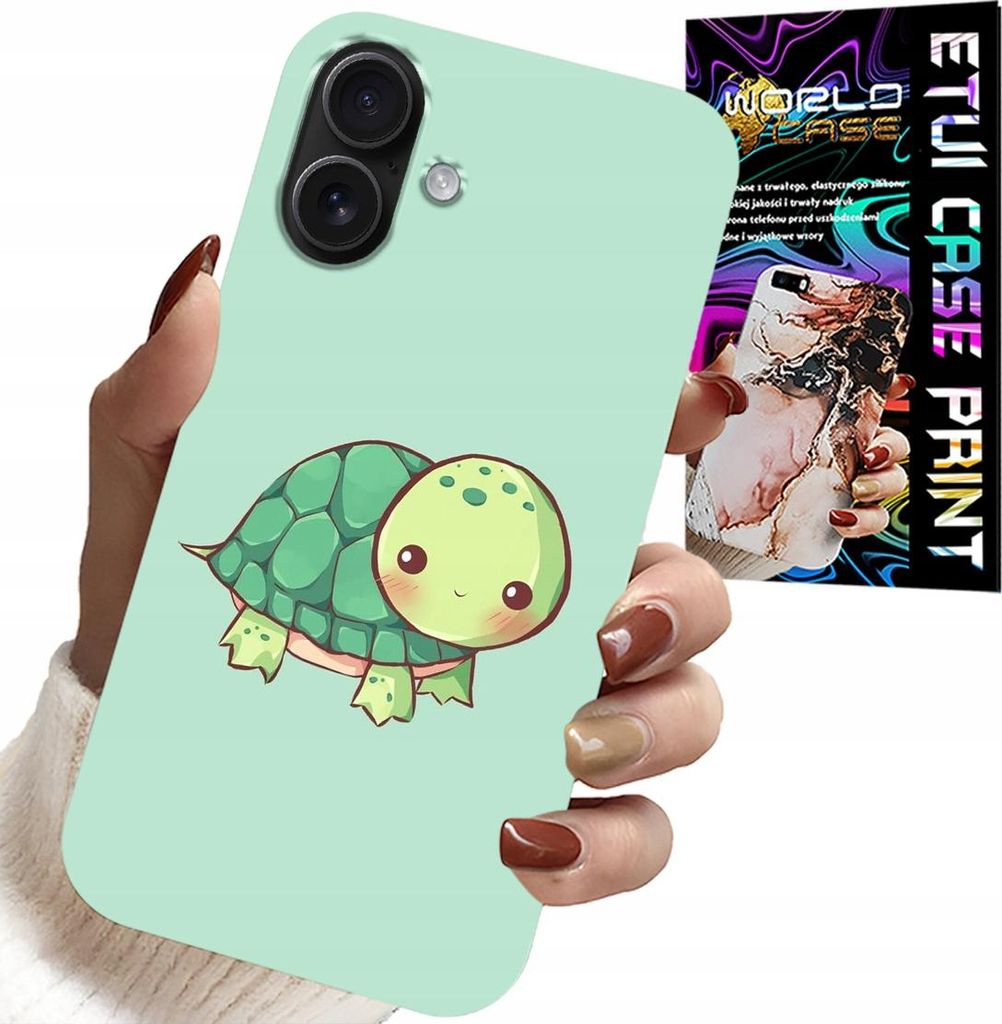 Hülle Für Iphone 16 - Süsse Schildkrötenmuster Für Kinder + Glas