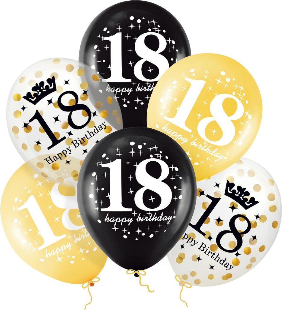 18. Geburtstag Ballonset 6-tlg.