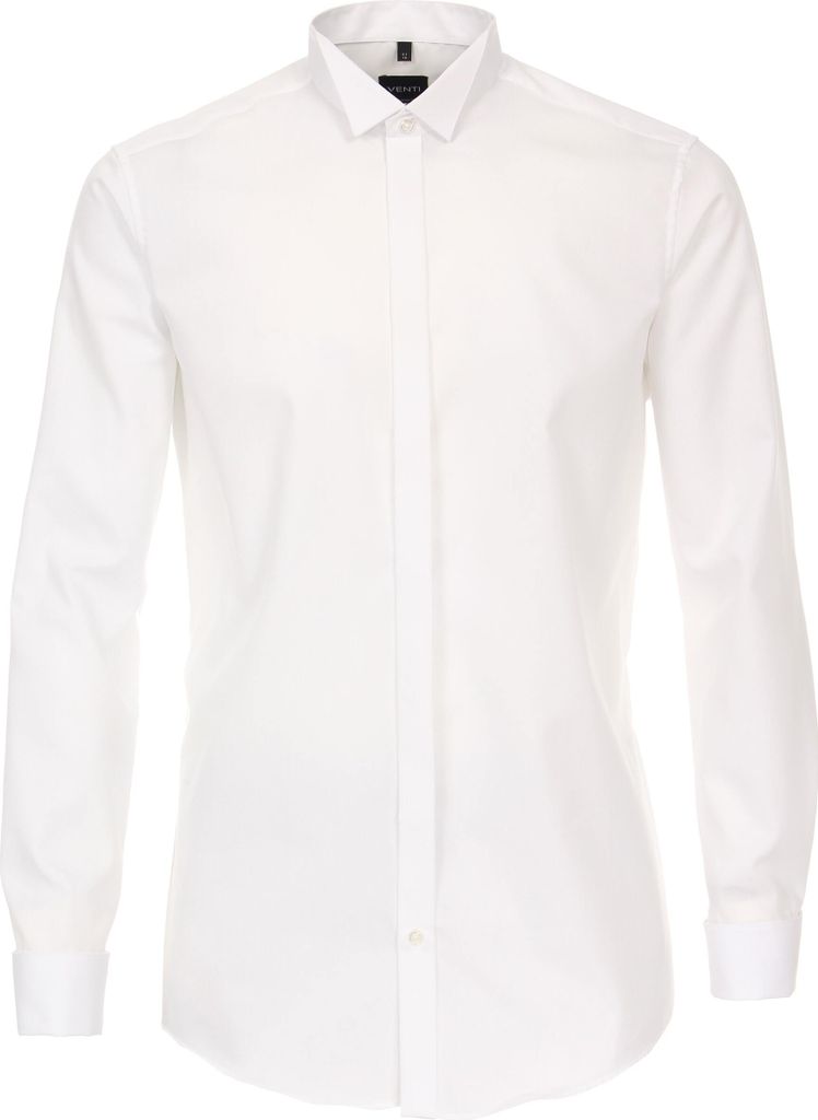 VENTI Herren Festhemd Langarm Kläppchenkragen Modern-Fit Weiß 41