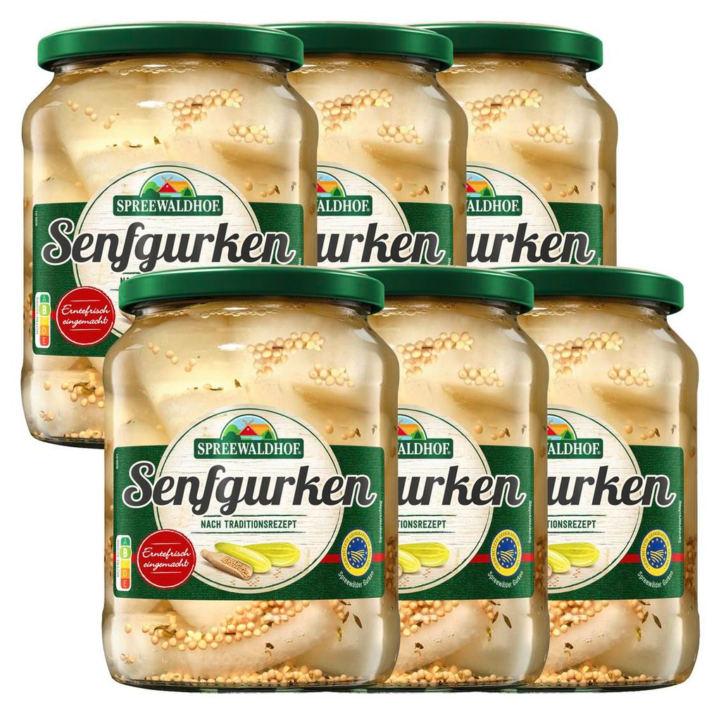 Spreewaldhof Original Spreewälder Senfgurken 720 ml 6er Produktbild 