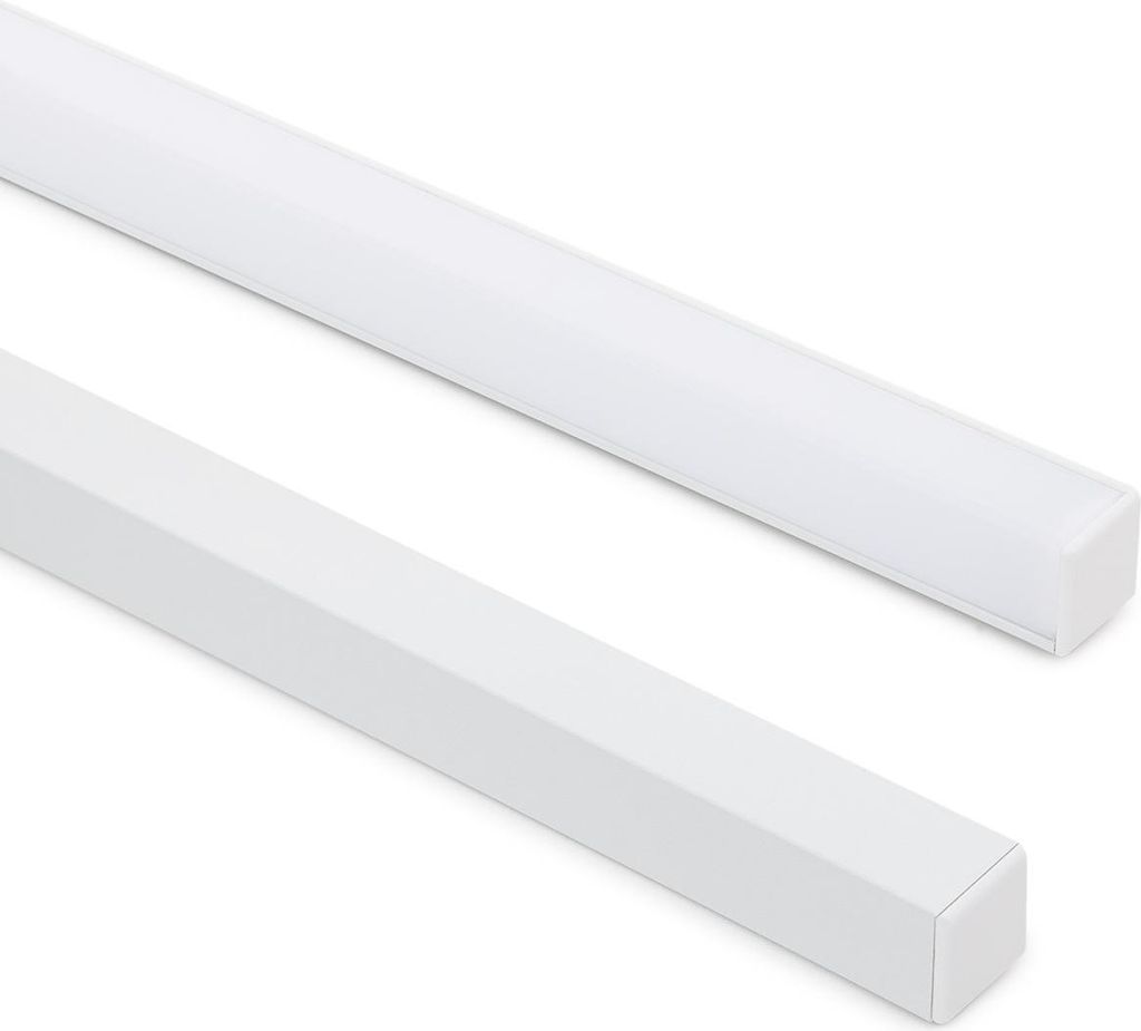 Aluminiumprofil Ecke Dreieckig 2m für LED Streifen bis 10mm Weiß 2 m Halbtransparent