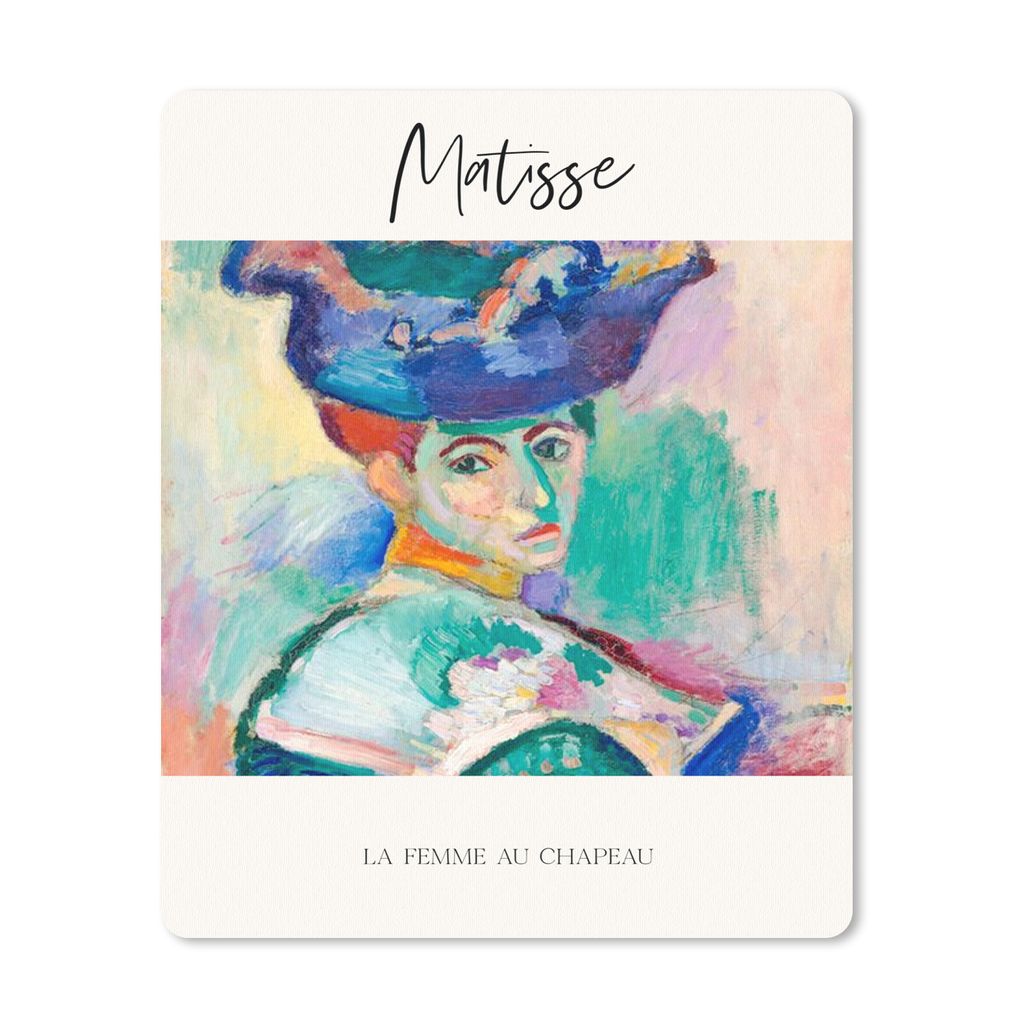 MuchoWow Mauspad Mousepad Matisse - Kunst - Die Frau mit dem Hut 30x40 cm - Mousepads - Maus Mat - Pad - Mausunterlage - Mausmatten