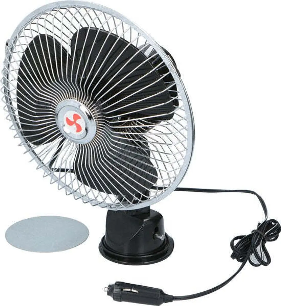 Ventilateur 24V Anti-Chaleur pour Camion - Fixation Ventouse sans Trou