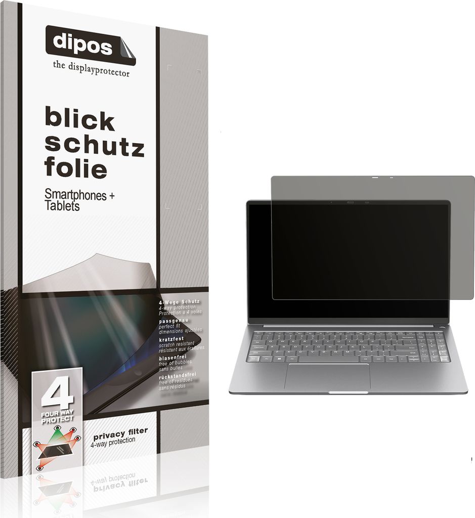 Blickschutzfolie für N-One NBook HX matt Schutzfolie Folie Display Schutz dipos
