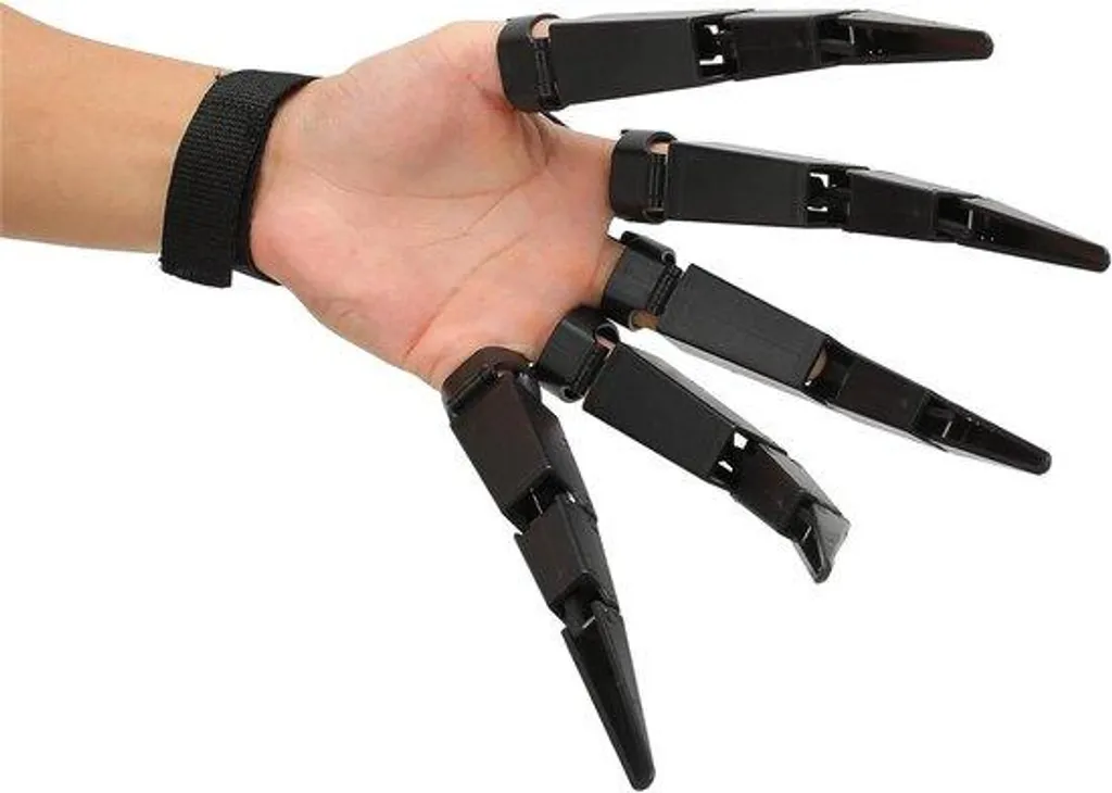 Gants de cosplay en similicuir noir pour déguisement Halloween - Taille L