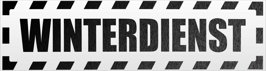 Kiwistar Winderdienst gestreift Magnetschild Schild magnetisch - 60cm Schwarz - reflektierend - Magnetfolie für Auto PKW Kfz