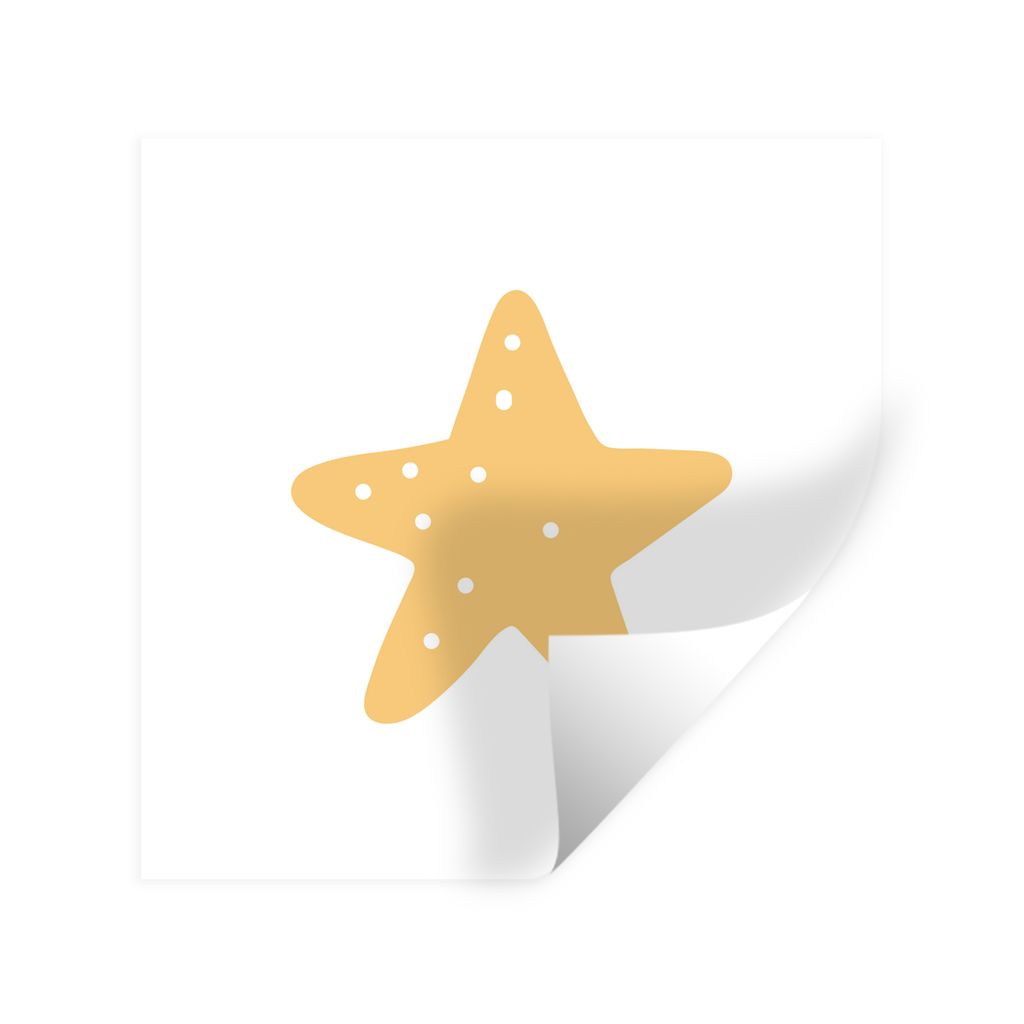 MuchoWow Wandtattoo Wandsticker Wandaufkleber Stern - Mädchen - Jungen - Punkte - Kinder 80x80 cm Selbstklebend und Repositionierbar - Wierderve...