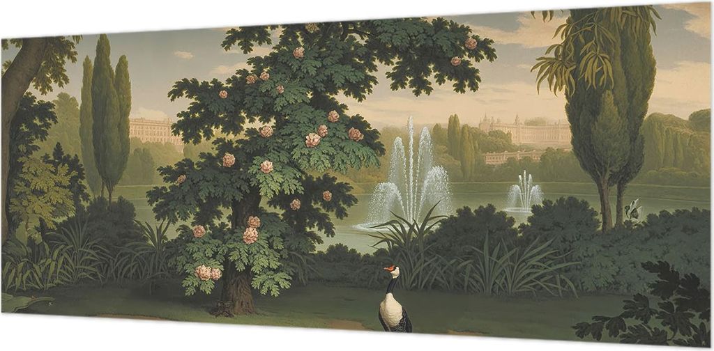 Wandtapete - Dekorative Tapete für Wohnzimmer- Tapetenfolie für Wanddekoration - 208x146 cm - Naturgarten