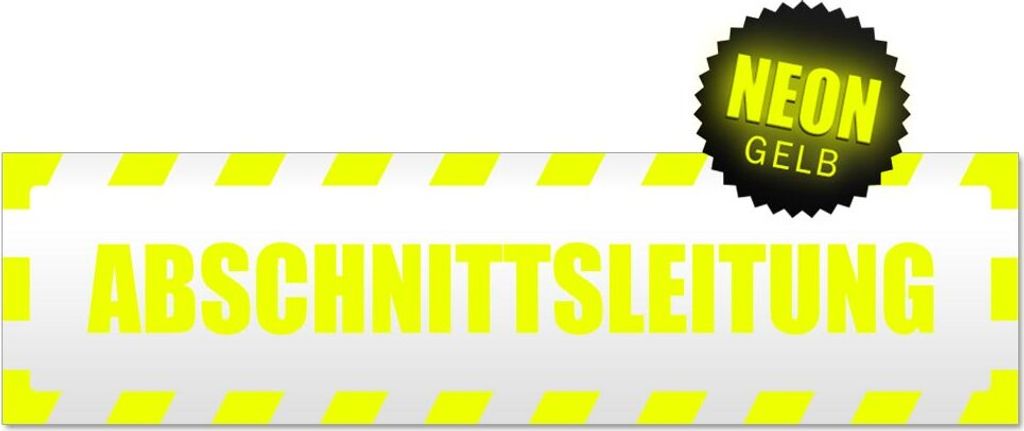 Abschnittsleitung gestreift Magnetschild Schild magnetisch