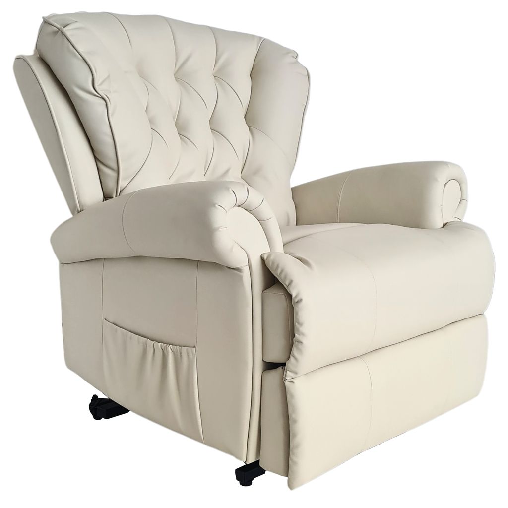 abc HOME | Sessel | Polyurethan | creme | Fernbedienung | elektrisch | Massage | Aufsteh- und Liegefunktion