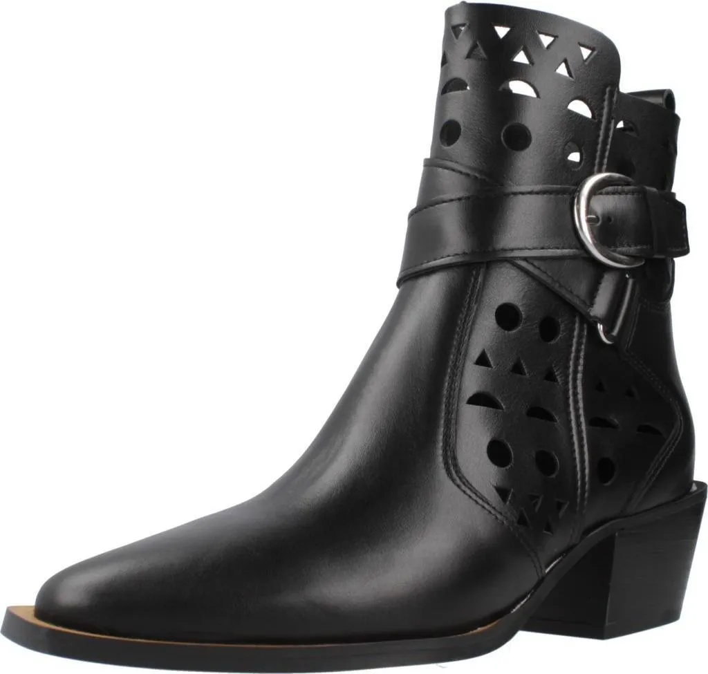 Botines Femme Alpe 5371 13 Couleur Noir - Bottines en Cuir de Qualité